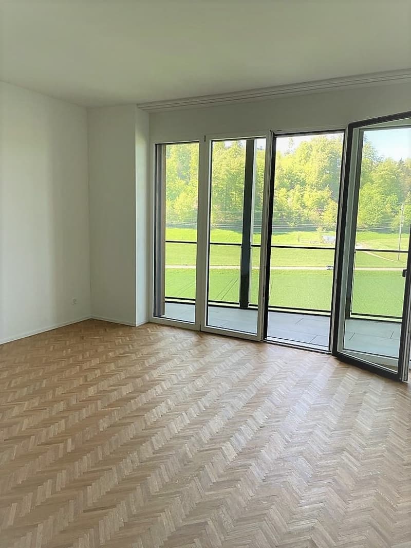 Monolocale moderno con balcone e vista sul verde (4)