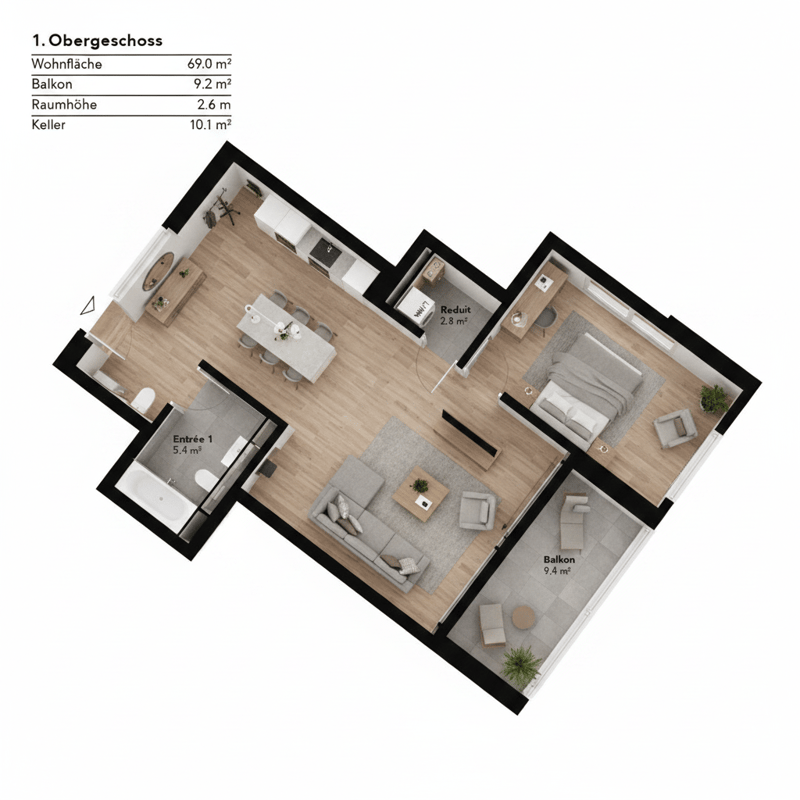 Neubau 2.5-Zimmer-Wohnung in Zug (5)