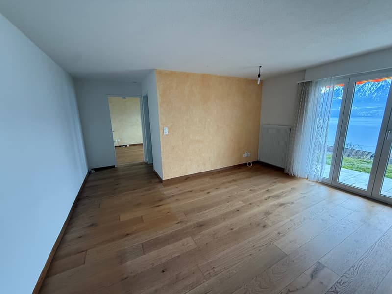 Vista panoramica sul lago di Thun: ampio appartamento di 2,5 locali al piano terra a Oberhofen (9)