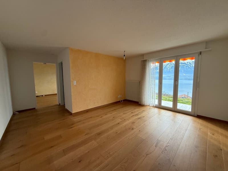 Vista panoramica sul lago di Thun: ampio appartamento di 2,5 locali al piano terra a Oberhofen (11)