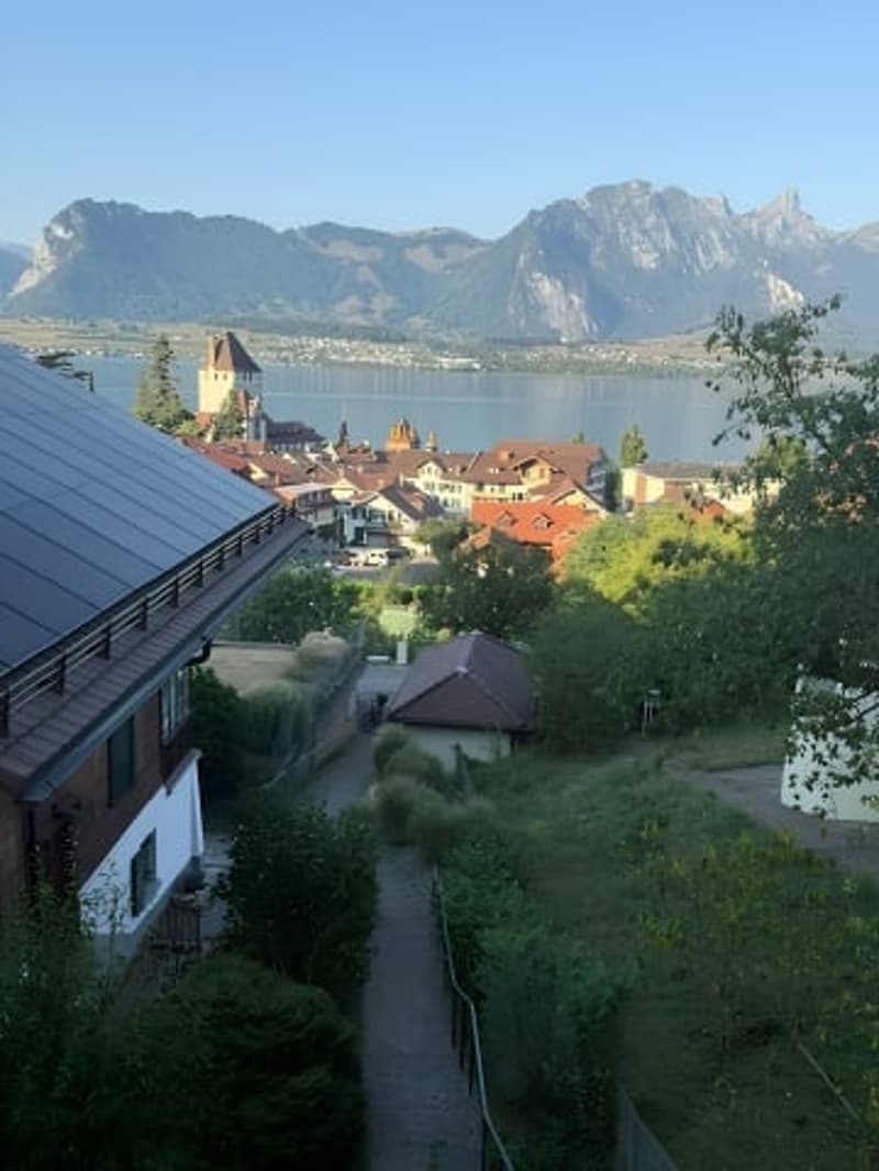 Charmante 4-Zimmer-Wohnung mit Seeblick in Oberhofen am Thunersee (2)
