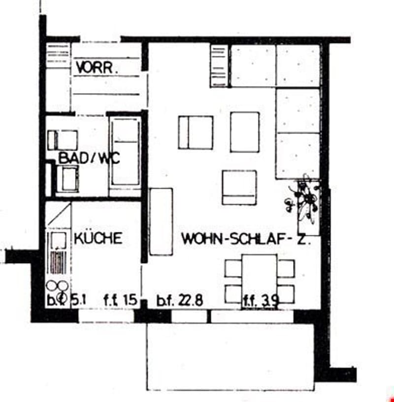 Incantevole appartamento di 1.5 camere con balcone a Jona (2)