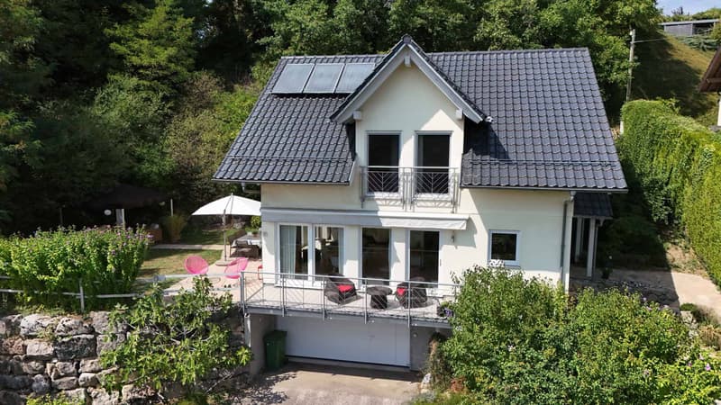 Maison individuelle en bois dans un écrin de verdure (1)