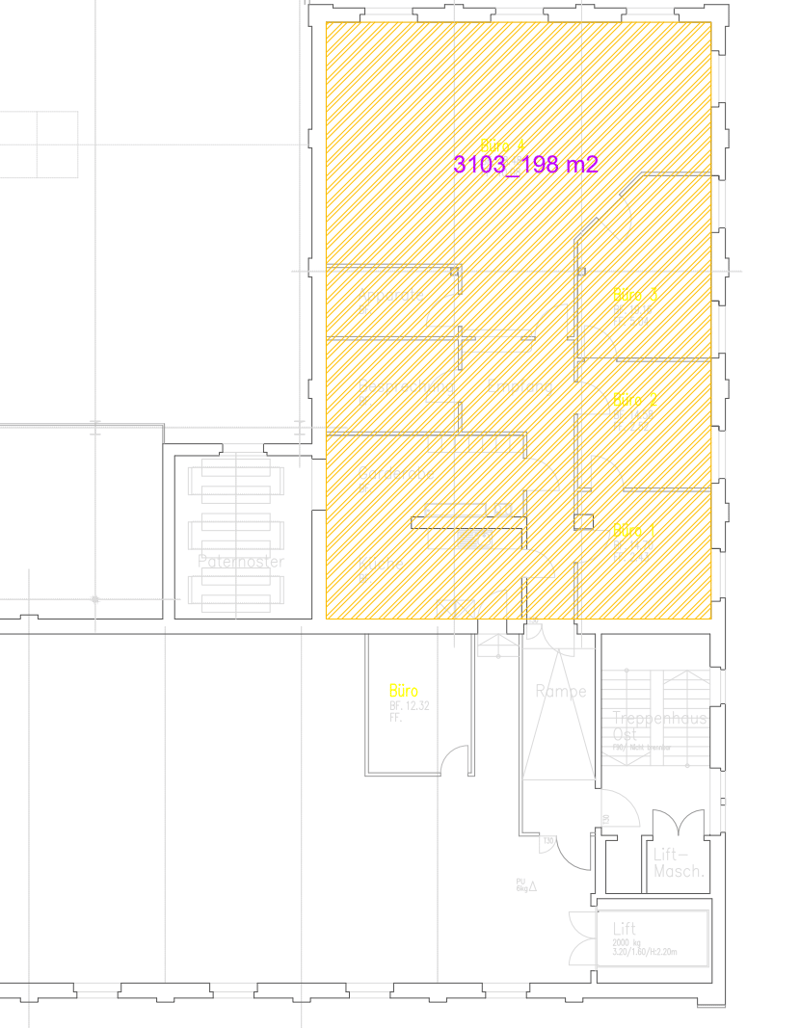4 floors, multiple rooms, staircase, lift, balcony, ramp, flooring FF 12.32