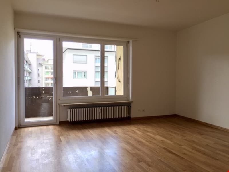 Appartamento luminoso di 3 locali con balcone e bella vista sul Claragraben, Basilea (3)