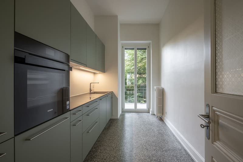 Elegantly renovated old building apartment with balcony and green inner courtyard oasis (2)