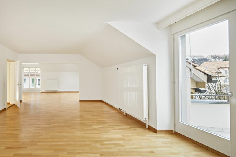 5 1/2-Dachwohnung mit schöner Aussicht und Cheminée (1)