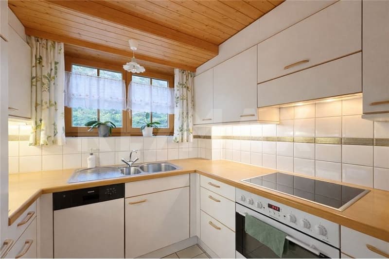 Only a stone's throw from the lake, 3.5-room first-floor apartment with garage (8)