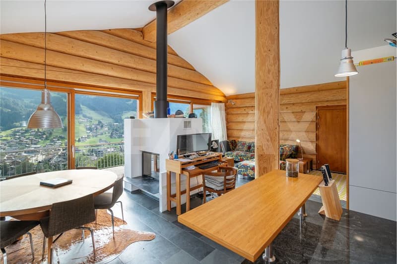 Alpencharme aus Rundholz - Wohnen mit Weitblick an der Lenk (4)