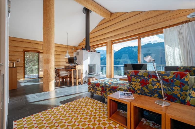 Alpencharme aus Rundholz - Wohnen mit Weitblick an der Lenk (5)