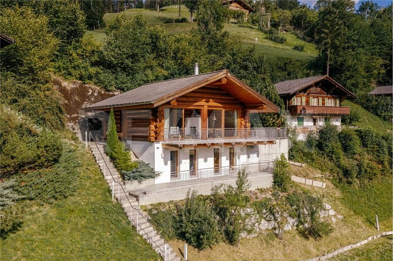 Alpencharme aus Rundholz - Wohnen mit Weitblick an der Lenk (3)