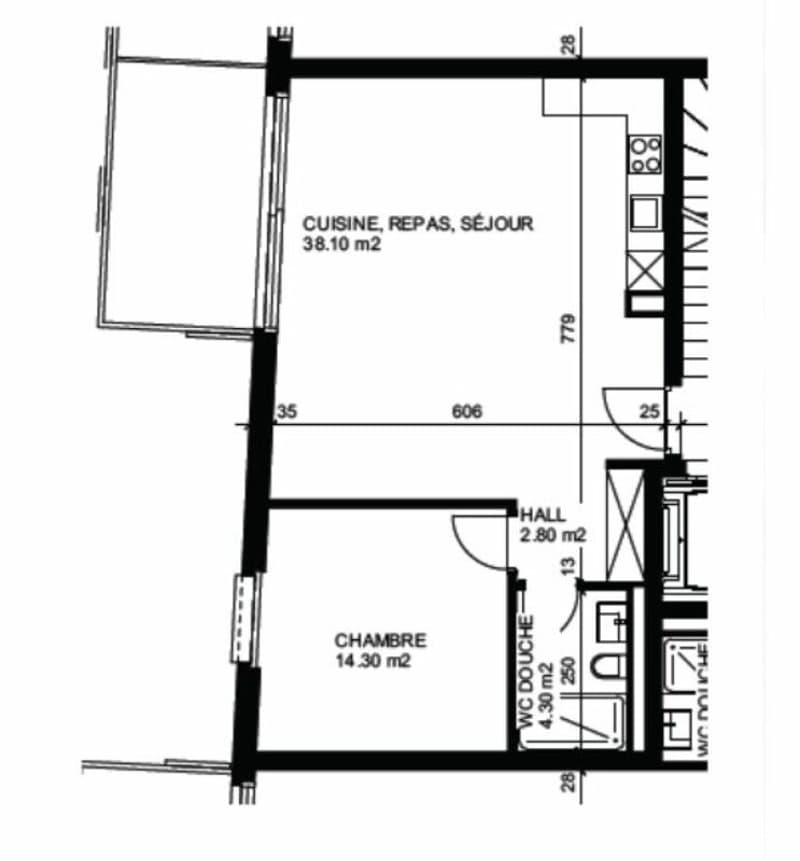 Magnifique appartement de 2.5 pièces avec balcon (9)