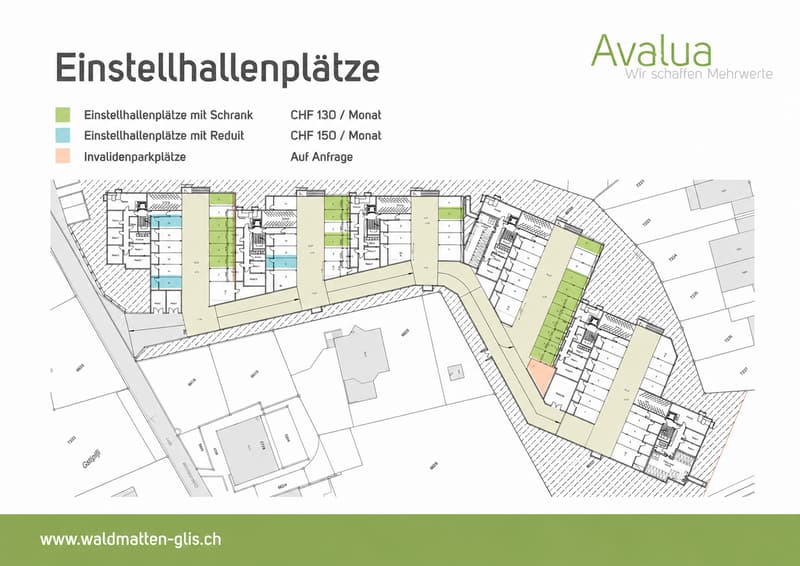 Parking spaces with associated closet or reduit in Glis (2)