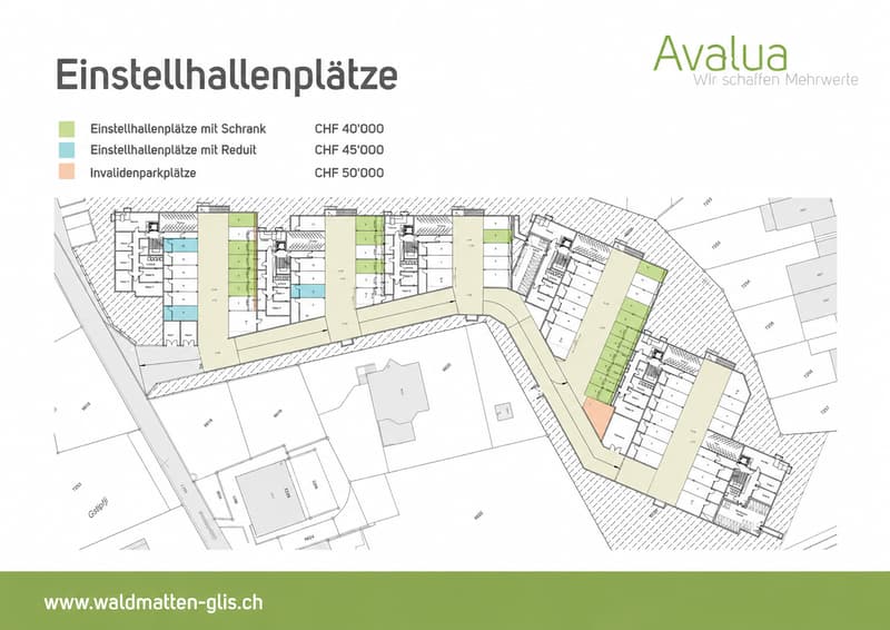 Places de stationnement avec armoire ou local associé à Glis (2)