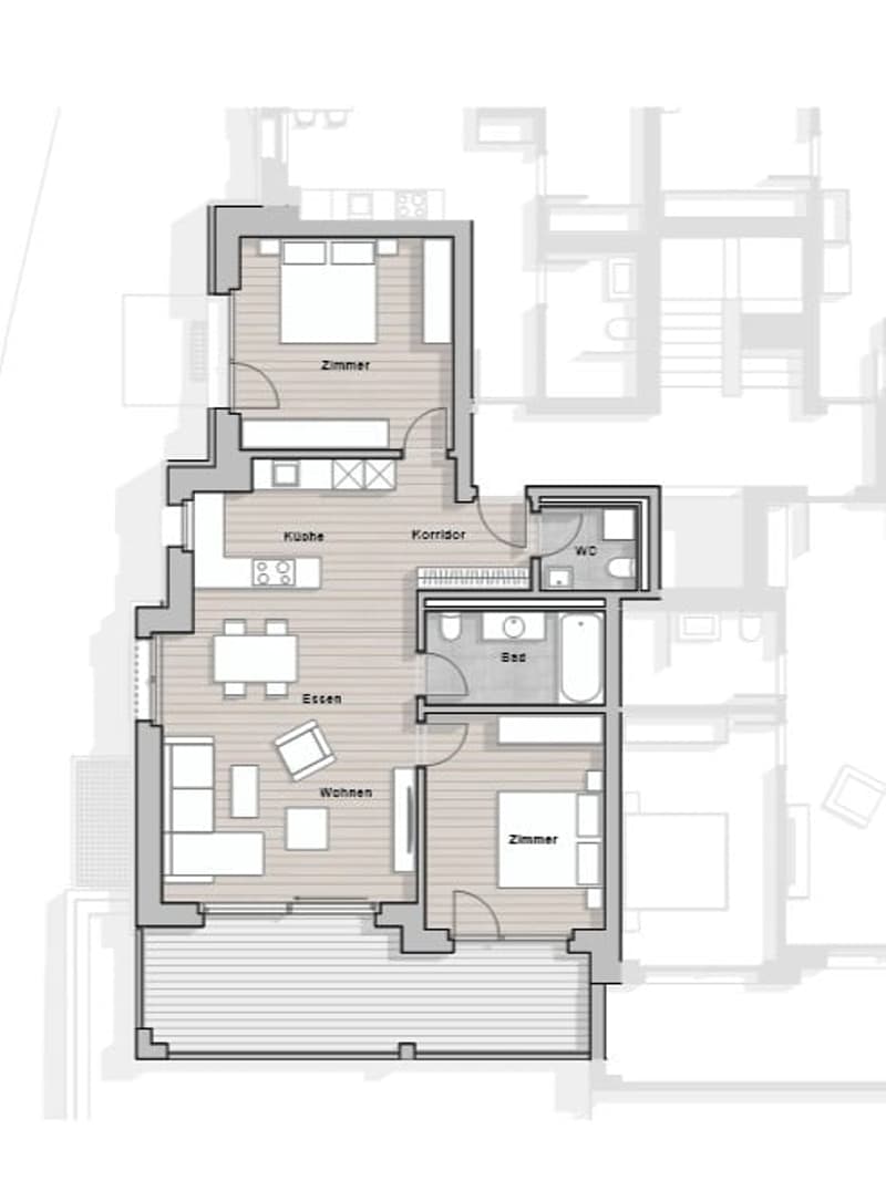 Appartamento moderno 3.5 locali con vista sulla montagna a Zermatt (3)