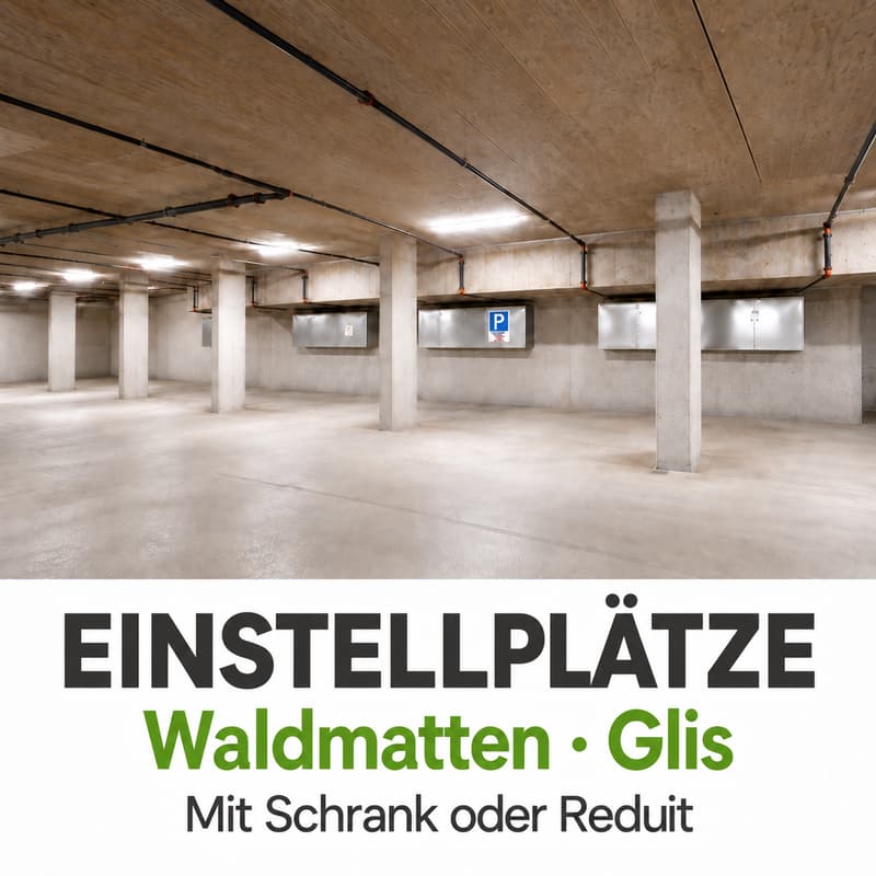 Einstellplätze mit dazugehörigem Schrank oder Reduit in Glis (1)