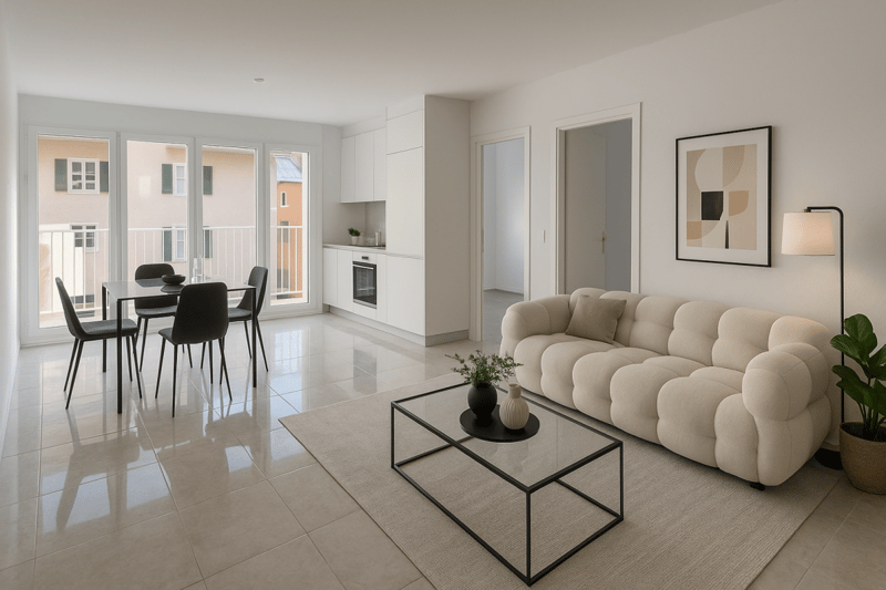 St-Imier, 4.5-room apartment on the 1st floor with balcony (1)