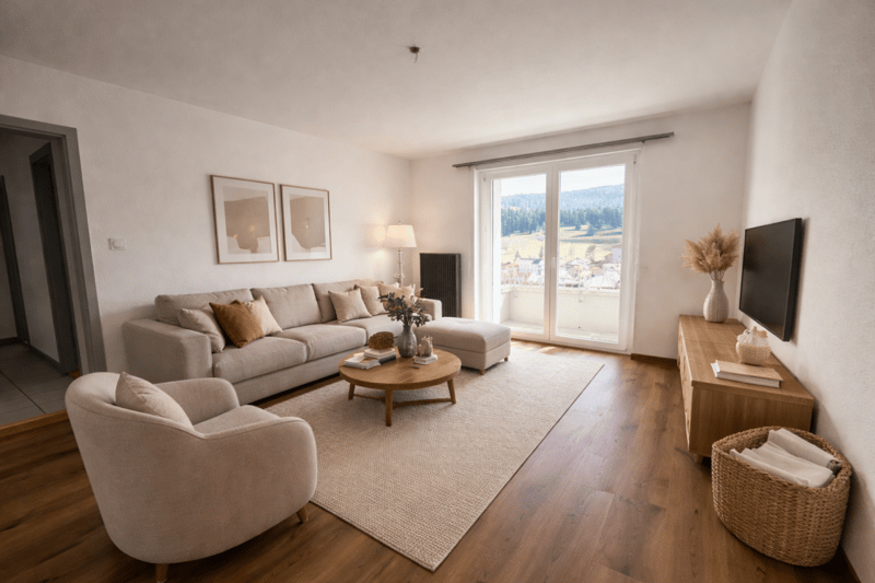 Tramelan, Beautifully renovated 4.5 room apartment on the 2nd floor with balcony (1)