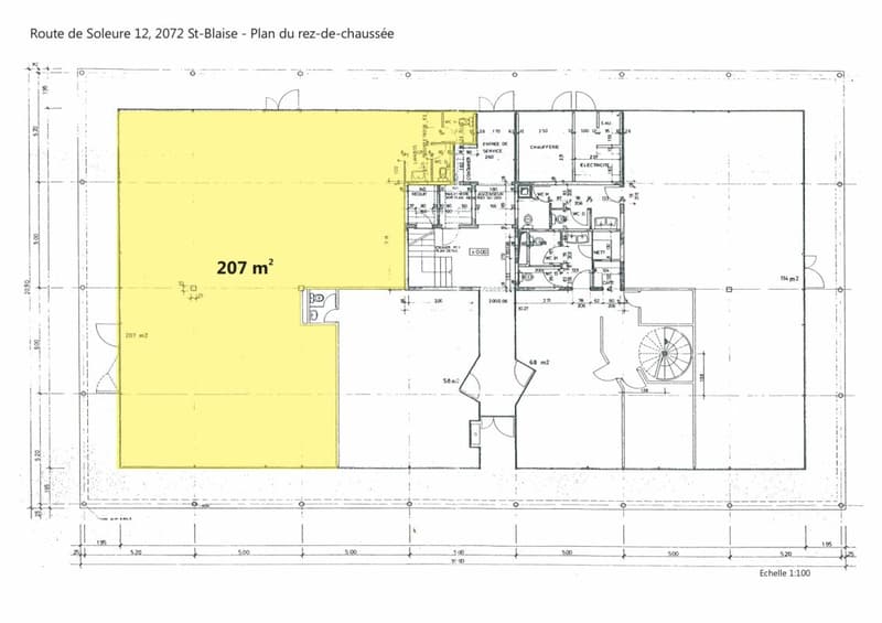 St-Blaise, surface commerciale plain-pied de 207 m2, places de parc (3)