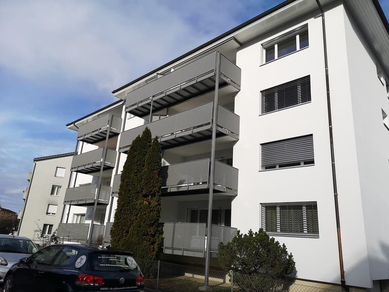 Aussenansicht, neu renoviert, grosser Balkon