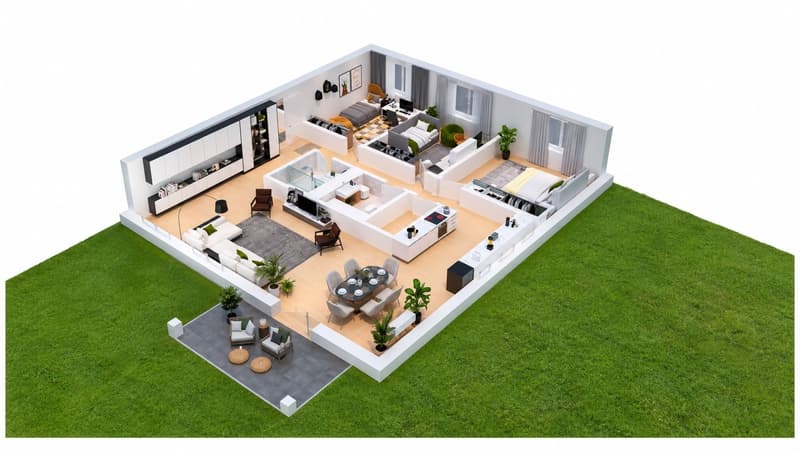 Appartement 4.5 pièces avec grand JARDIN PRIVE DE 576m2 (14)