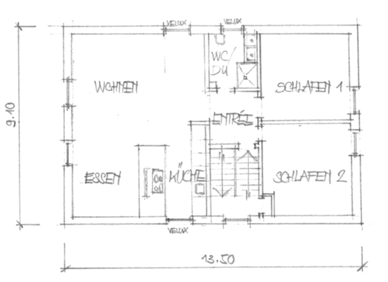 Appartement enchanté de 3,5 pièces avec chic de chalet au centre du village de Bettlach (19)