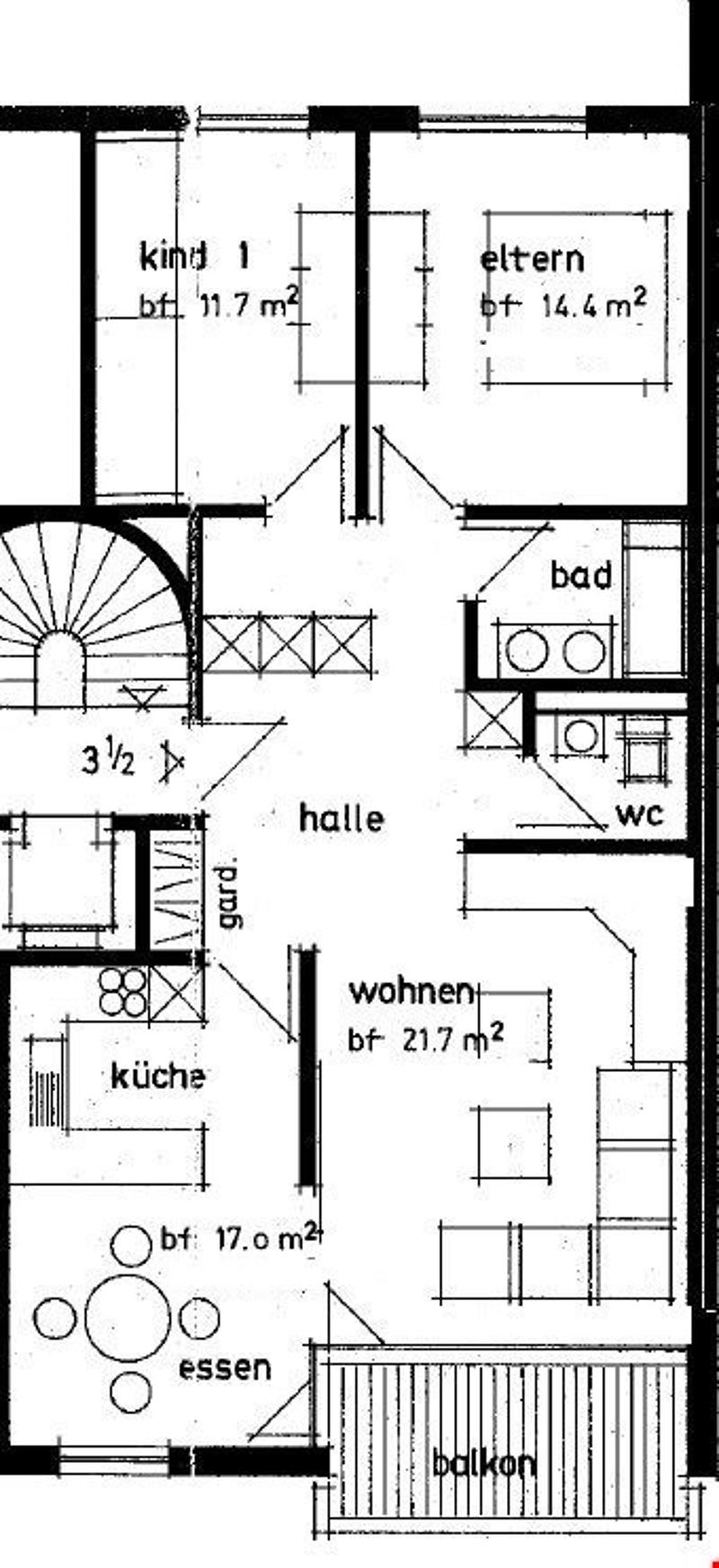 Appartement spacieux 3,5 pièces (10)