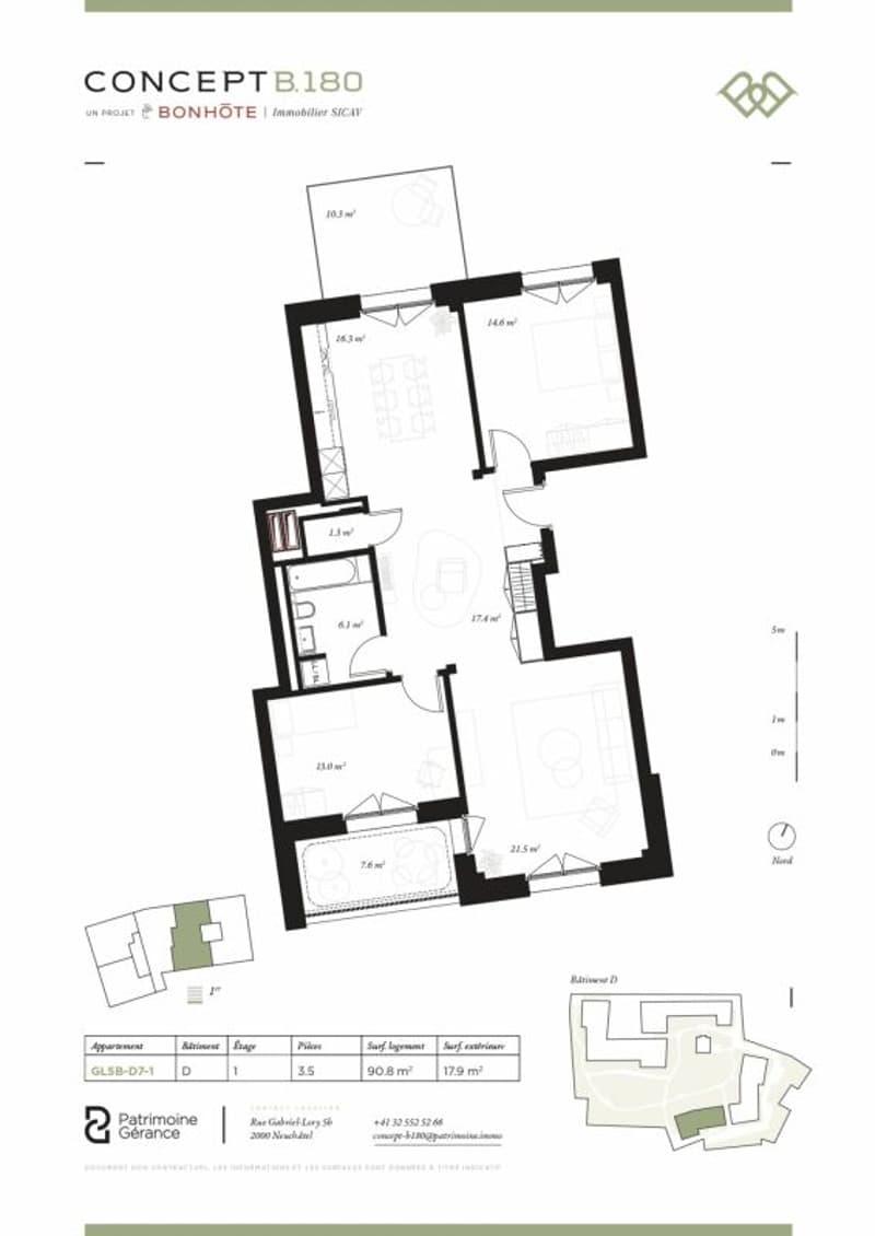 Découvrez le projet Concept B.180 - Appartement neuf de 3.5 pièces avec loggia et terrasse (7)