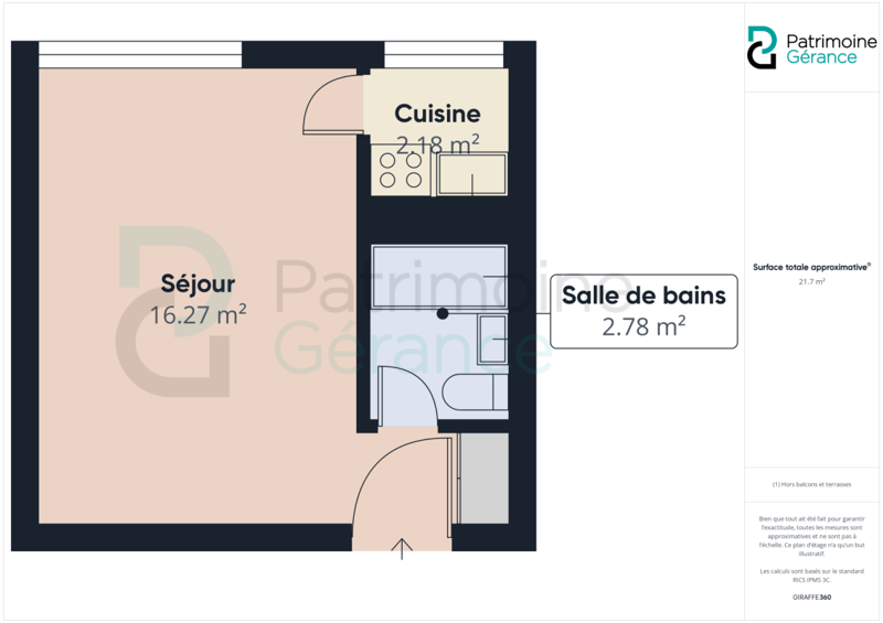 Studio rénové - Disponible immédiatement, idéal pour un premier logement ! (4)