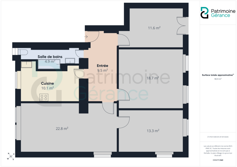 APPARTEMENT DE 4.0 PIÈCES RÉNOVÉ, LUMINEUX ET PROCHE DES COMMODITÉS (10)