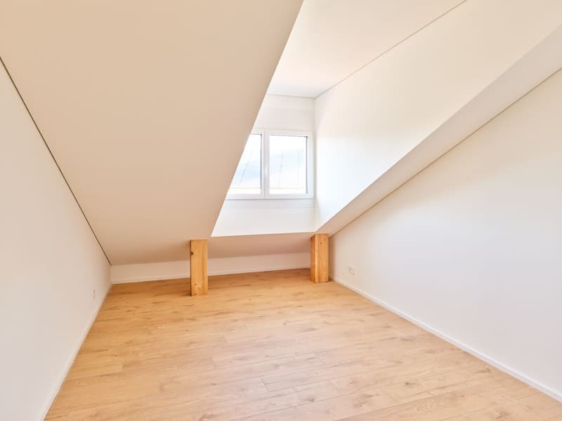 Lussuosa mansarda di 3,5 locali con grande vetrata su balcone (2)