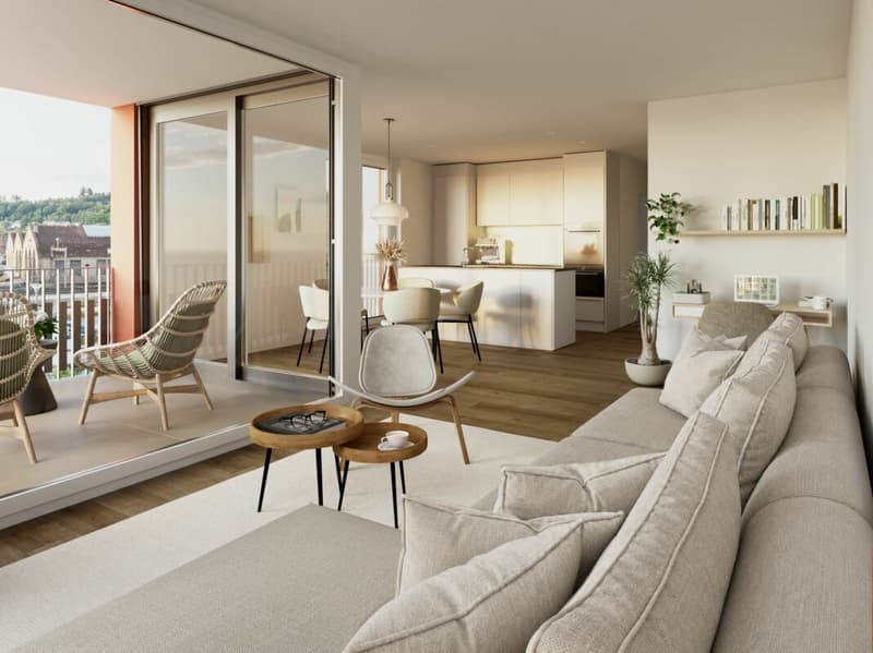 Appartement en propriété de 2,5 pièces à Aebiguet au bord du ruisseau - Vivre à la moderne à Burgdorf (3)