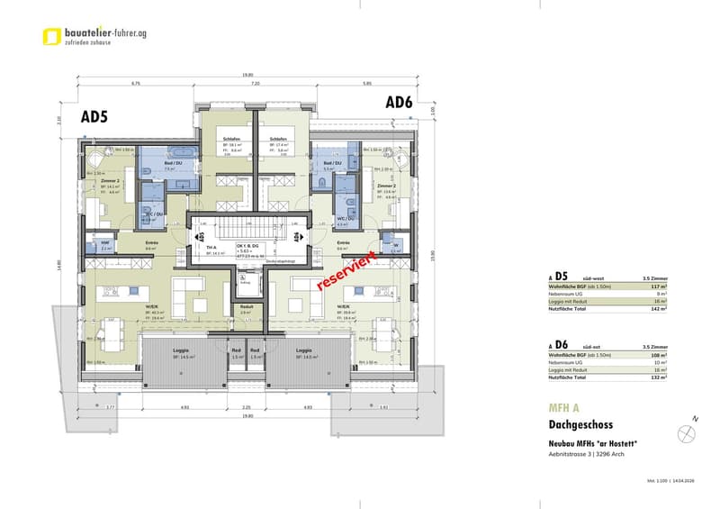 NEU NEU NEU ! ; - 3.5 Zimmer-Dachgeschosswohnung in Arch ... (2)