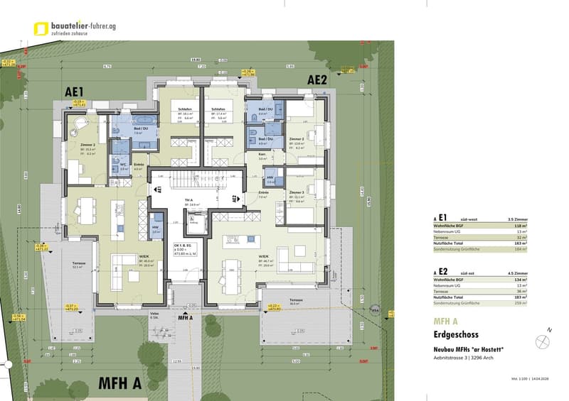 exklusive 4.5 Zimmer-Gartenwohnungen in Arch ... (2)