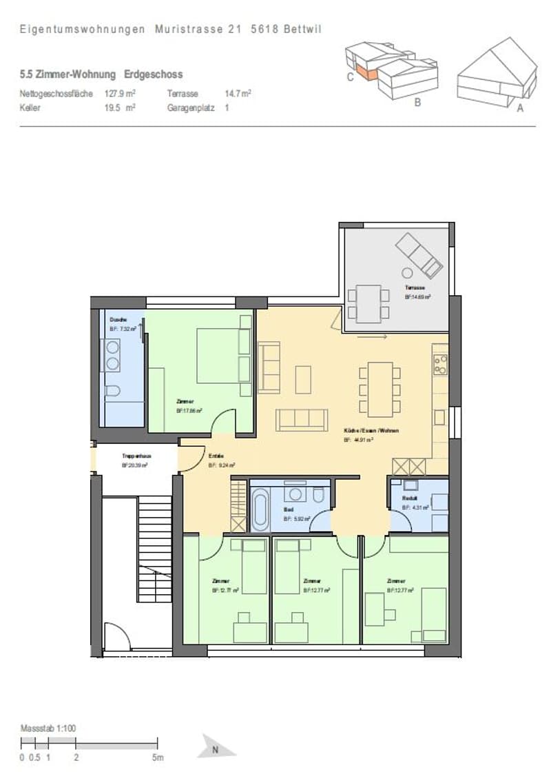 5.5 Zi-WHG EG, Grundriss