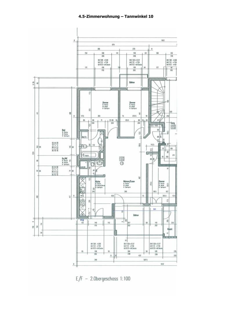 Tannwinkel 10 - Grundriss 4.5 Zi-WHG EG-3.OG