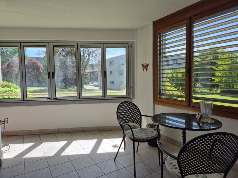 Verglaster Balkon