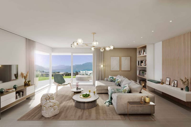 Les Vignes Residence Spacious 4.5 room duplex with garden and terrace (2)