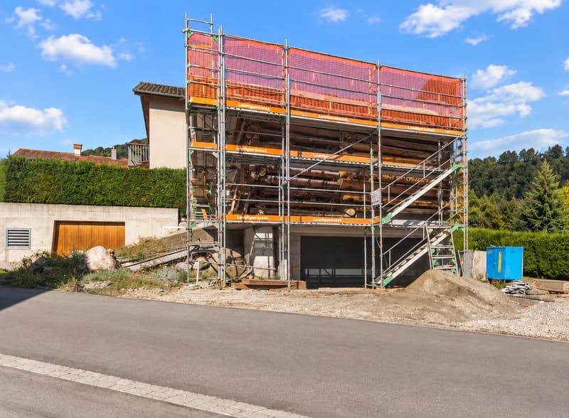 Ansicht West _ Blick Richtung Zufahrt Doppelgarage