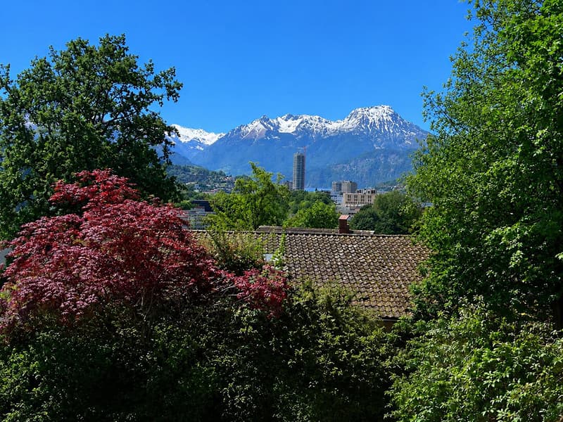 Aussicht in das Horwer Seebecken und die Bergwelt