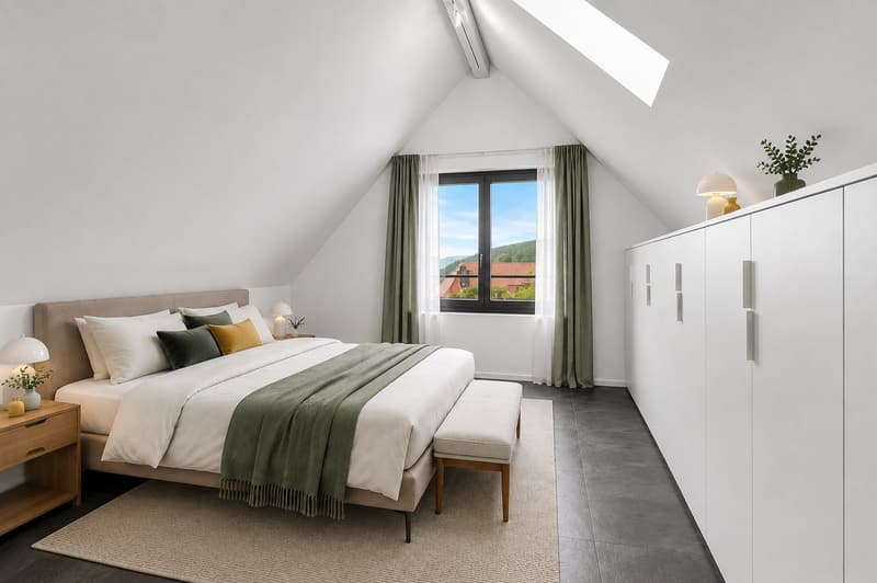 Master Bedroom mit Einbauschränken