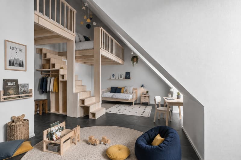 Kinderzimmer mit Mezzanin