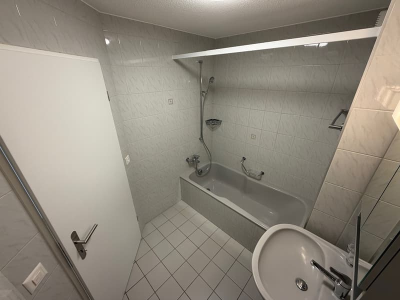 bathroom with a bathtub, sink, and shower head