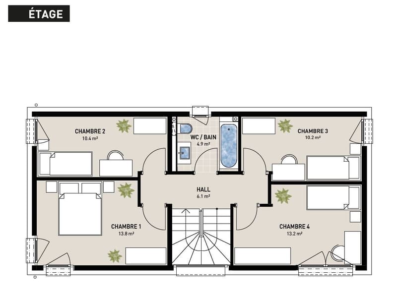 CHAMPLAN | 2 VILLAS INDIVIDUELLES DE 5.5 p (6)