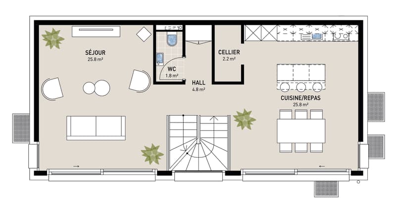 CHAMPLAN | 2 VILLE INDIVIDUALI DI 5.5 LOCALI (5)