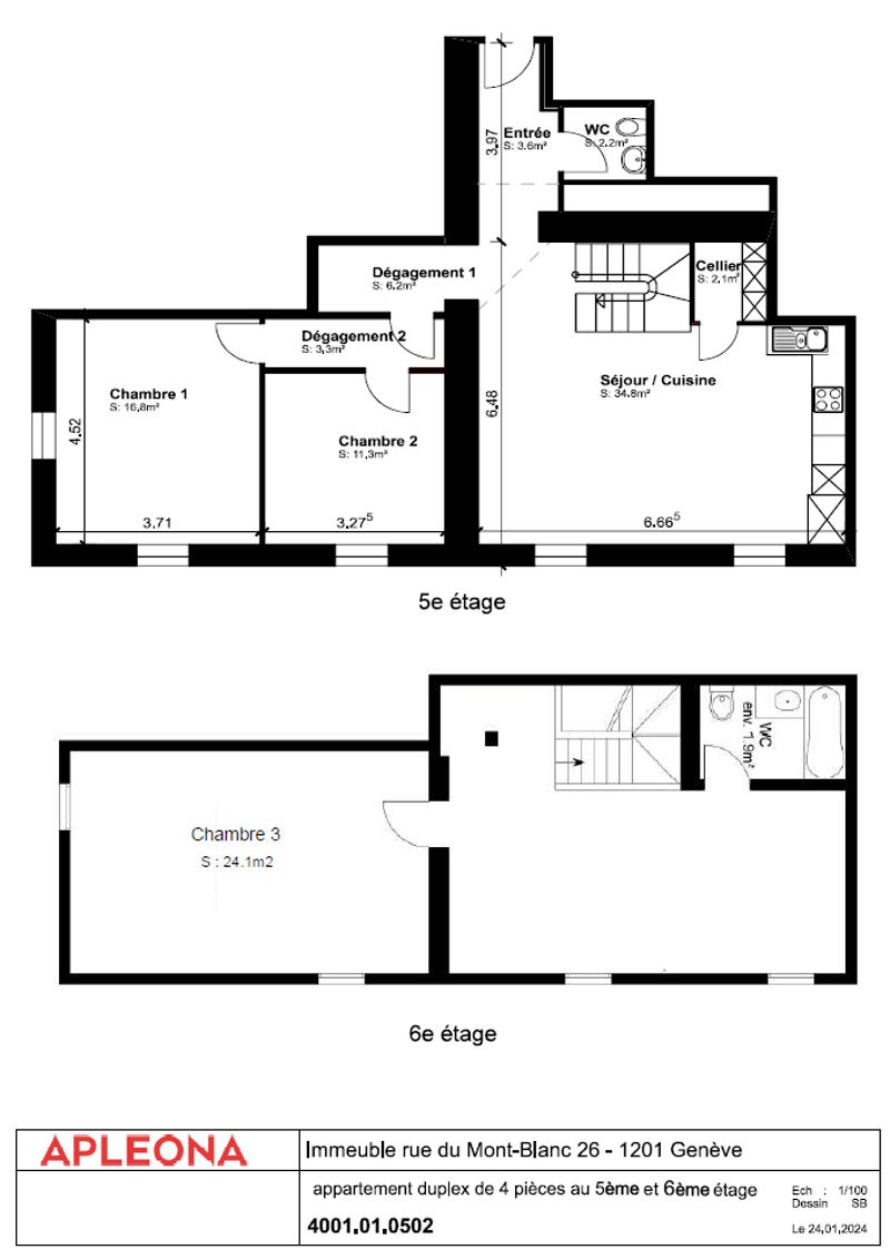 Splendid 5-room duplex apartment, just two steps from Cornavin Station (11)