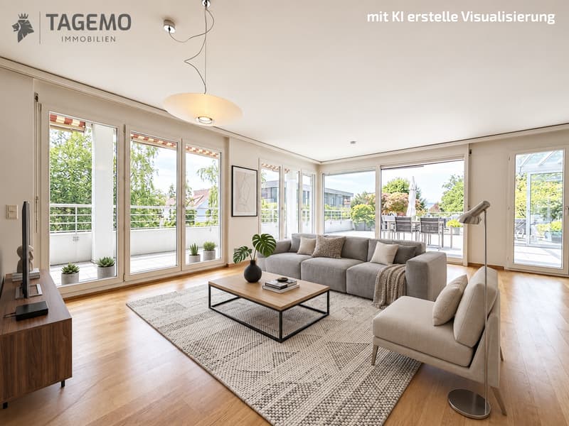 Zwei Gehminuten zum See. 100 m² Terrasse. Ein Freiraum, den man in Luzern nur selten findet. (6)