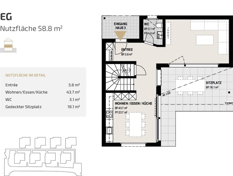 Neubau Erschwil | 8 freistehende 6.5-Zimmer-Einfamilienhäuser mit Tiefgarage (7)