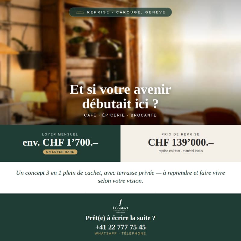Incantevole caffè-bar in affitto a Carouge GE (3)