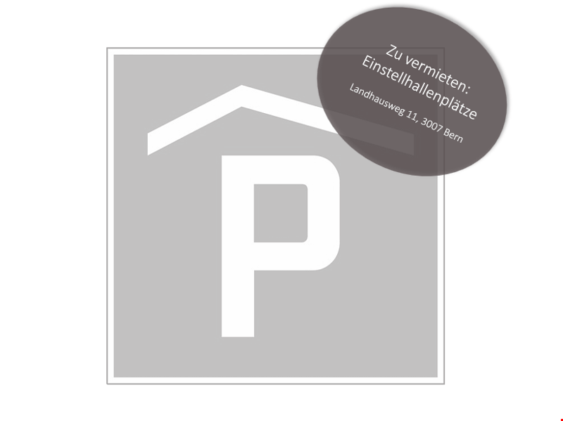 Rental advertisement for parking spaces at Landhausweg 11, 3007 Bern